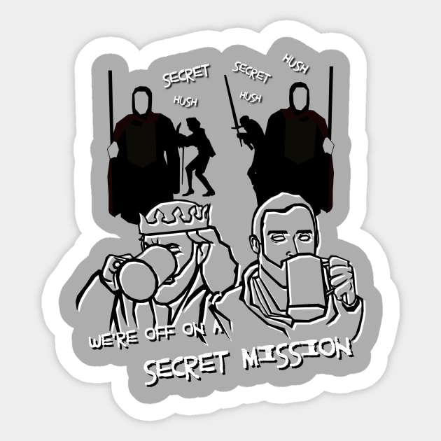 We're Off On a Secret Mission Sticker by Eterea